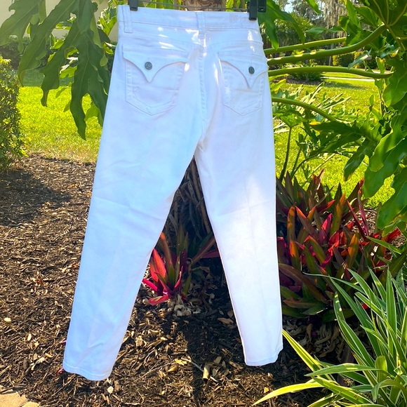 Women’s BARDOT Size 2 White Skinny Boyfriend KUT Ankle Cropped Jeans - Picture 3 of 8